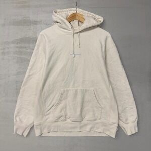 Supreme Number One Y2K Cream White Hoodie Drawstring Sweatshirt Large